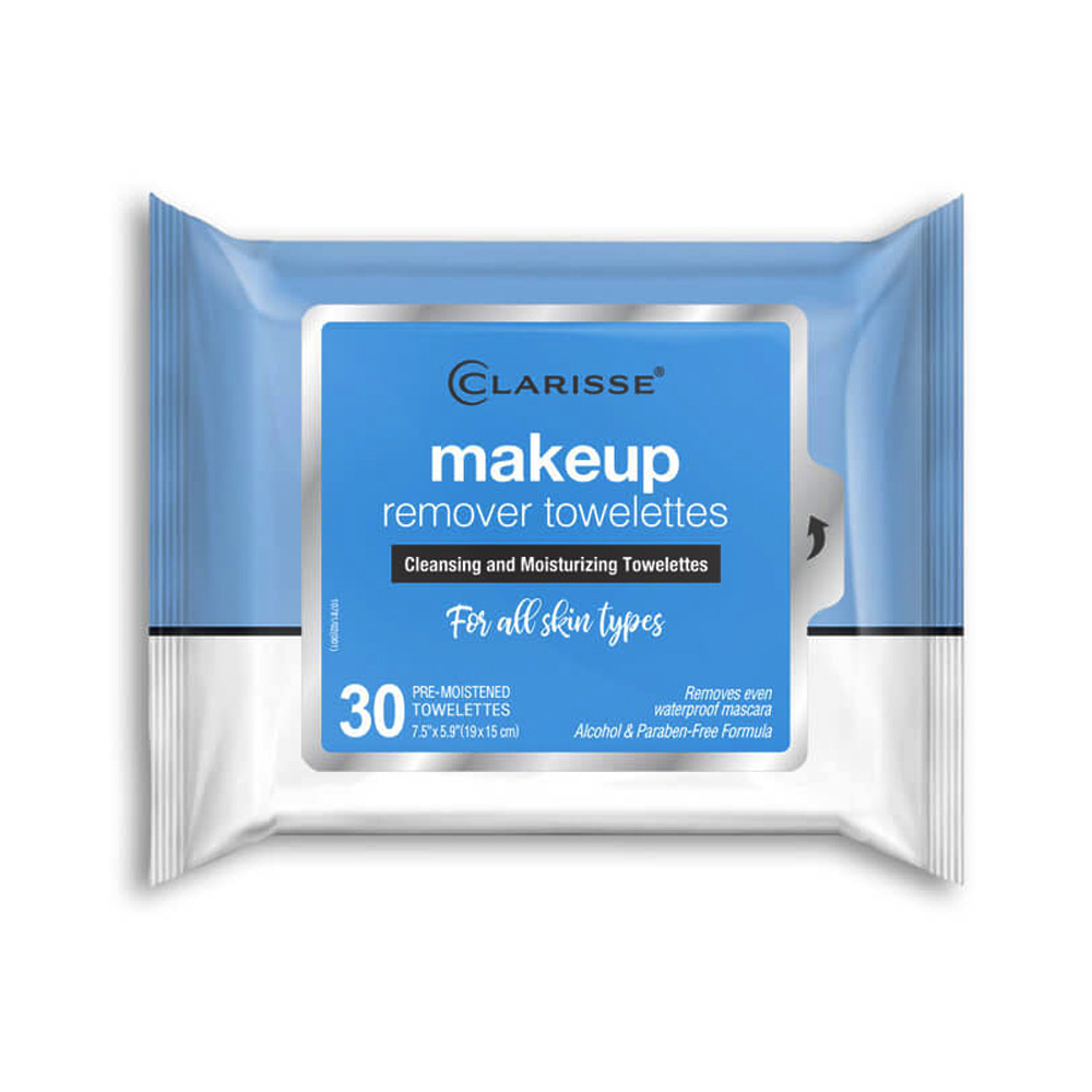 10781-12 Clarisse Make Up Remover Towelettes 30   count 12/30 cs