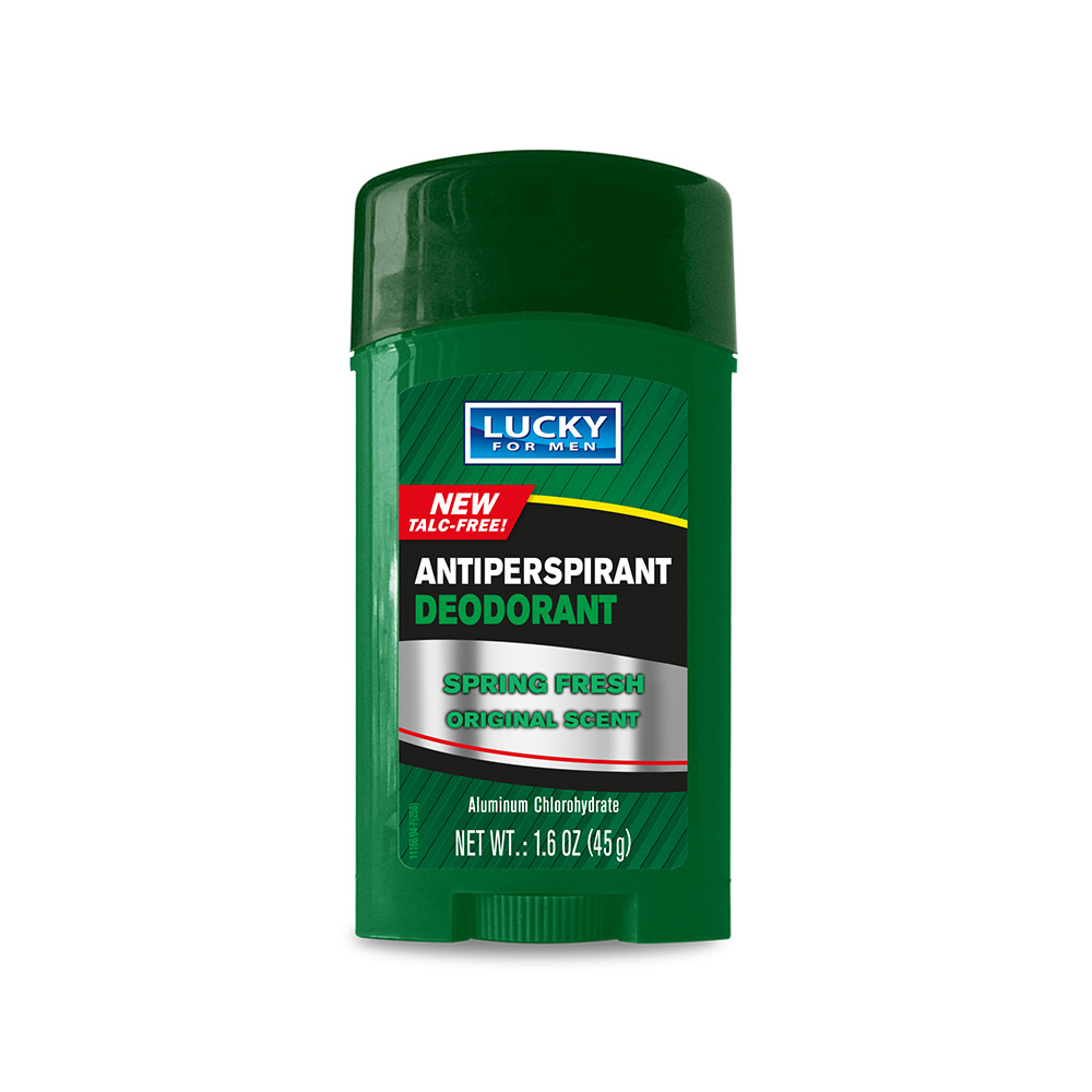 11166-24 Lucky For Men 1.6 oz. Men's Antiperspirant Deodorant w/ Fresh Spring Scent 24/cs - 11166-24 MEN'S DEOD STK FRESH