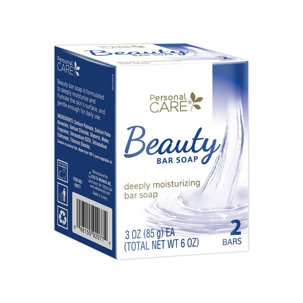 92077-12 Personal Care 3 oz. Beauty Deep          Moisturizing Bar Soap 2 count 12/2 cs - 92077-12 3z BEAUTY BAR SOAP