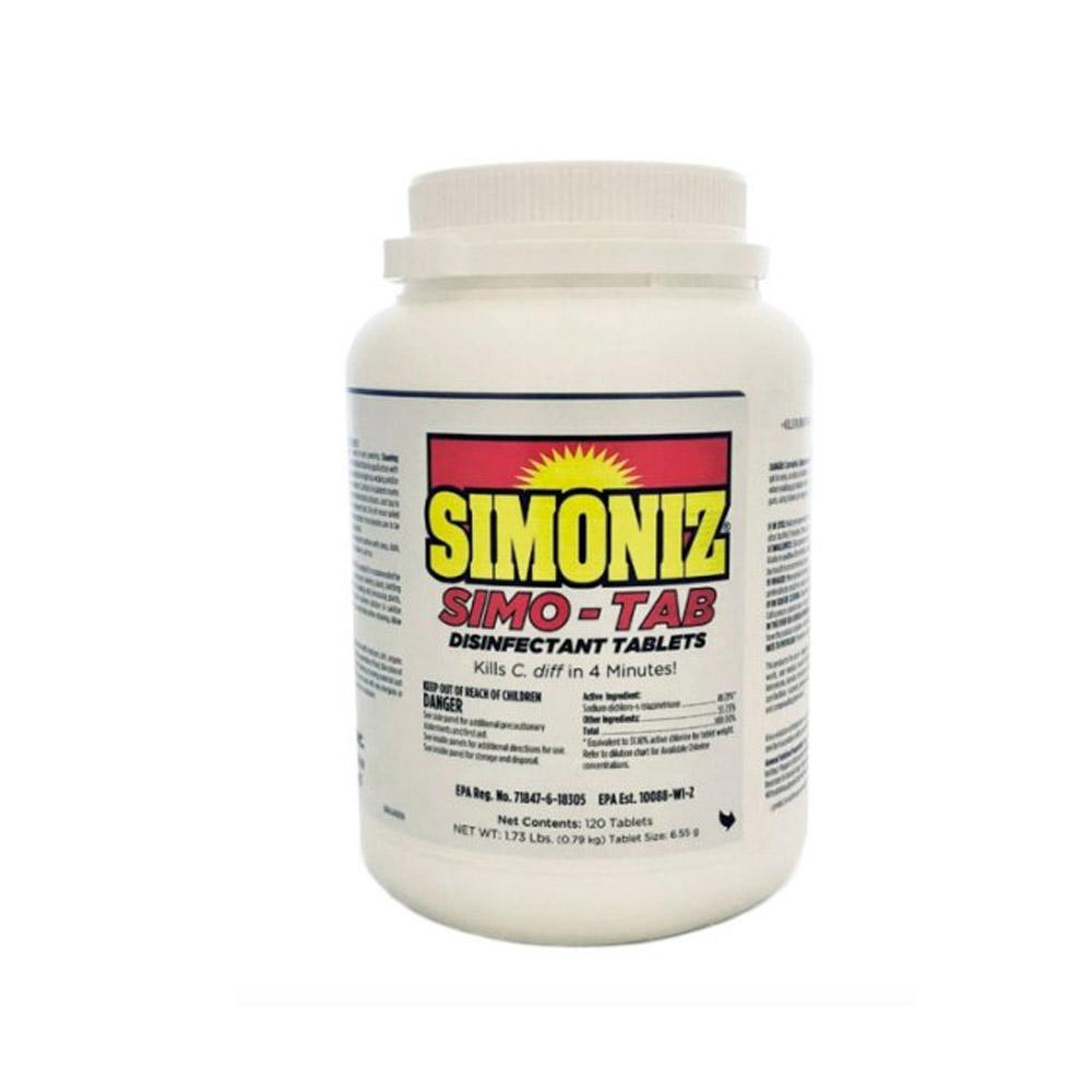 C6000002 Simo-Tab Disinfectant Tablets w/Enhanced C-Diff Kill Time 120 ct.  2/120 cs