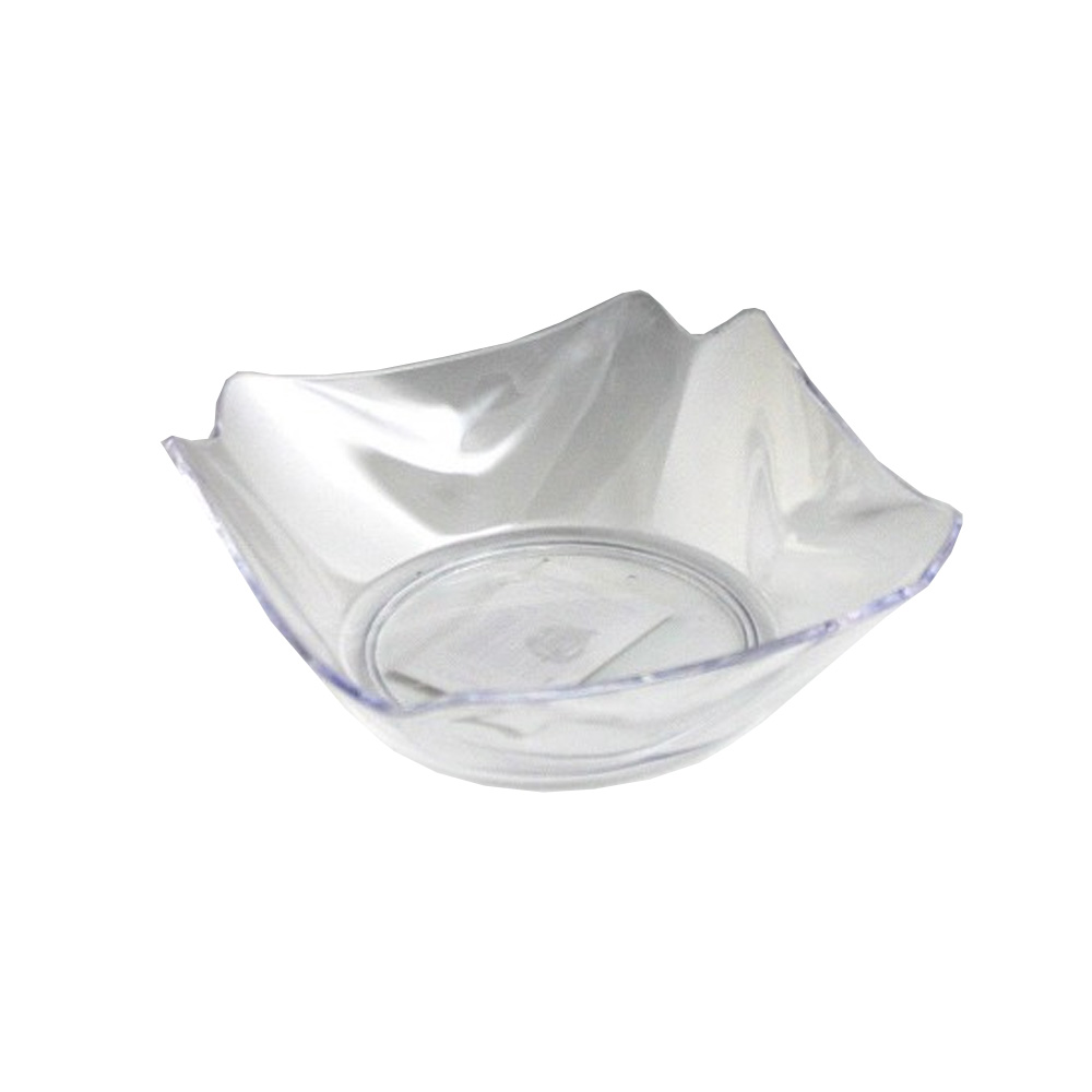 MPI03606 Crystalware Clear 6" Square Plastic Flower Bowl 24/cs