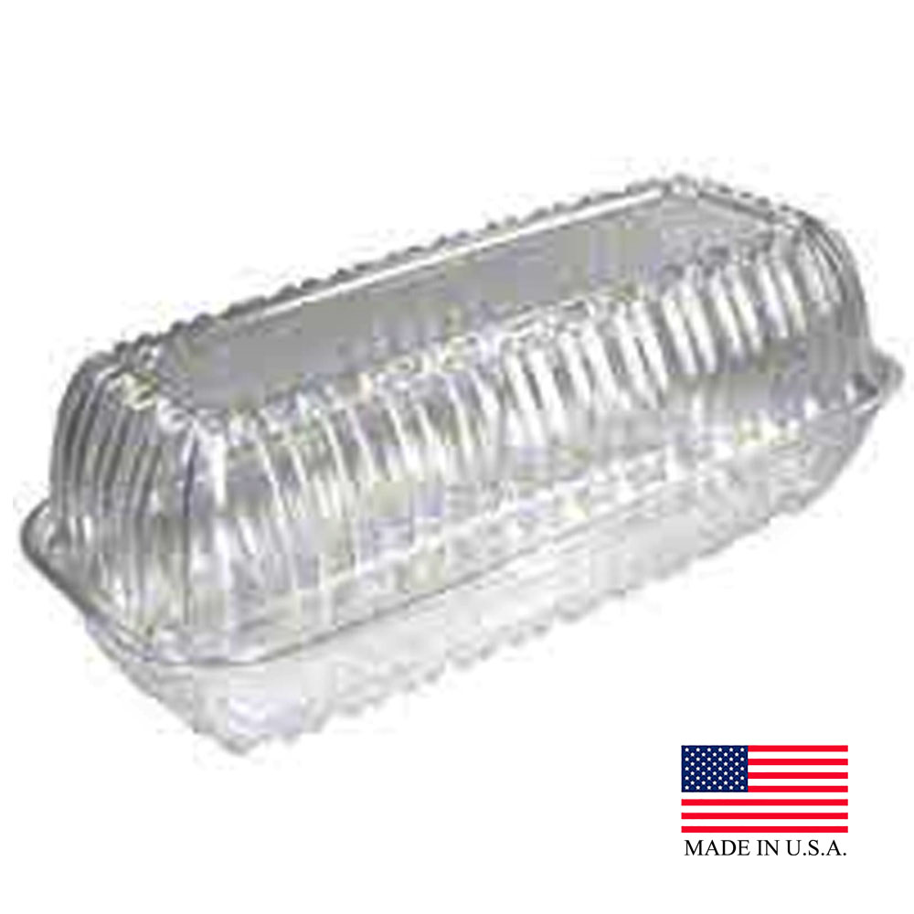 C99HT1 ClearSeal Clear 9"x5"x3" Rectangular Plastic Hinged Hoagie Container 200/cs - C99HT1 CL HOAGIE HINGED CONT